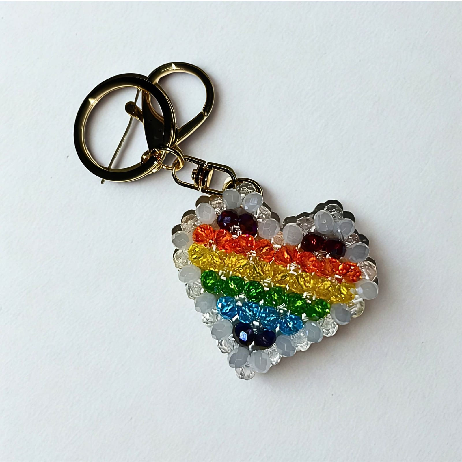 Llavero Corazón Arcoíris